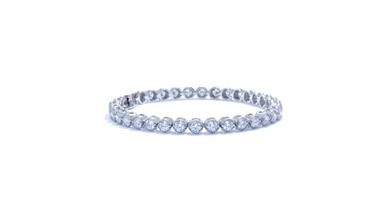 ja9142 - Custom Round Bezel Set Diamond Bracelet at Ascot Diamonds