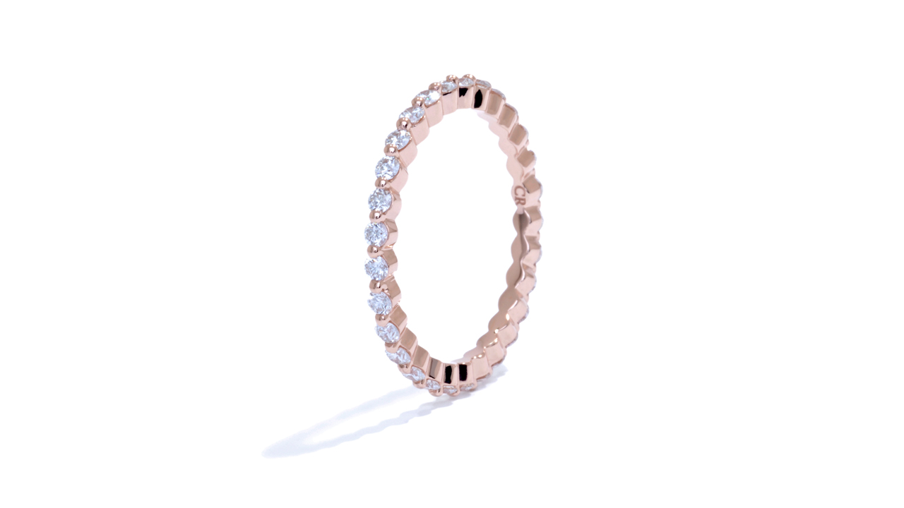 ja9164 - Stacking Rose Gold Diamond Eternity Ring  at Ascot Diamonds
