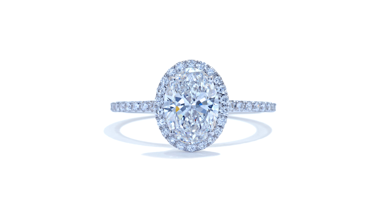 ja9566_d5816 - Oval cut Diamond | Halo Engagement Ring at Ascot Diamonds