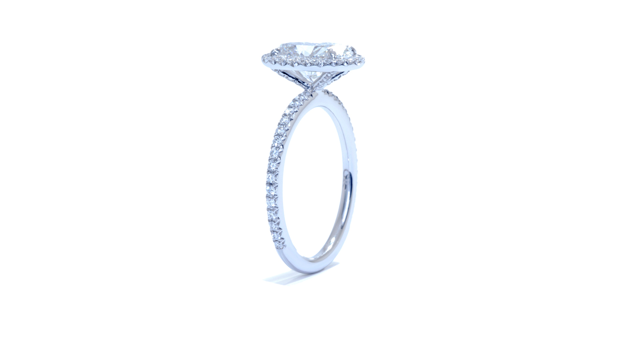 ja9570_lgd1211 - Oval Halo Lab Grown Diamond Ring  at Ascot Diamonds