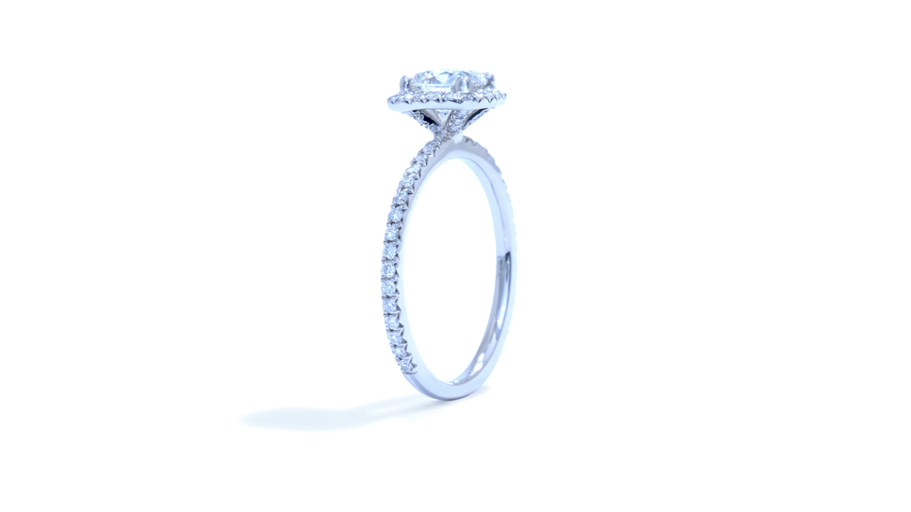 ja9603_d5989 - Cushion Cut Shaped Halo Diamond Ring at Ascot Diamonds