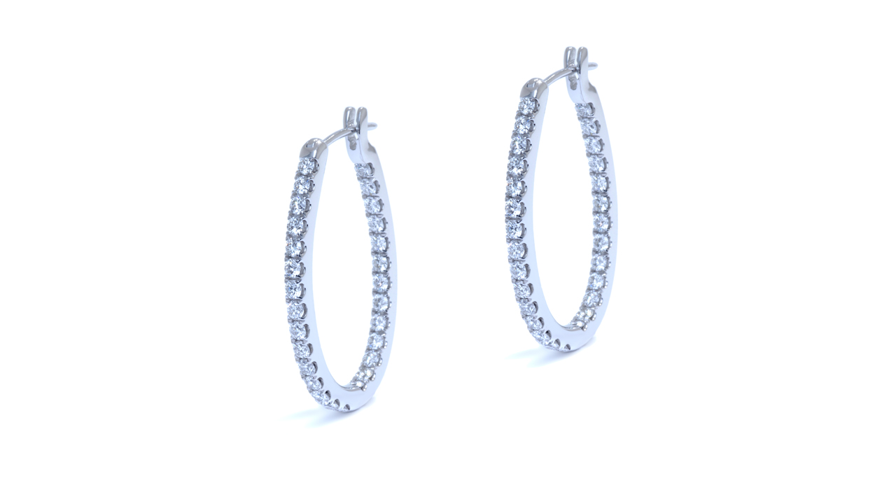 ja9746 - 1.34 ct Modern Diamond Hoop Earrings at Ascot Diamonds