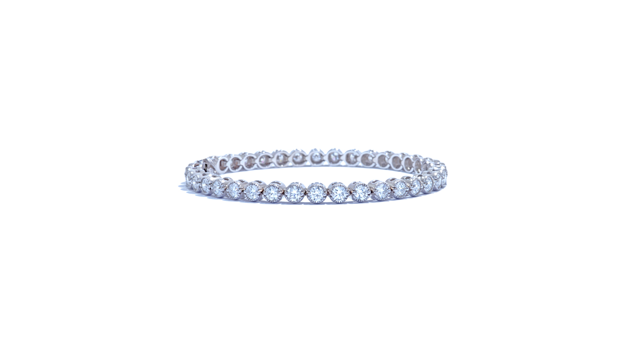 ja9749 - 4.46 ct Art-Deco Diamond Bezel Set Bracelet at Ascot Diamonds