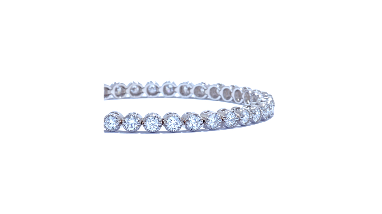 ja9749 - 4.46 ct Art-Deco Diamond Bezel Set Bracelet at Ascot Diamonds
