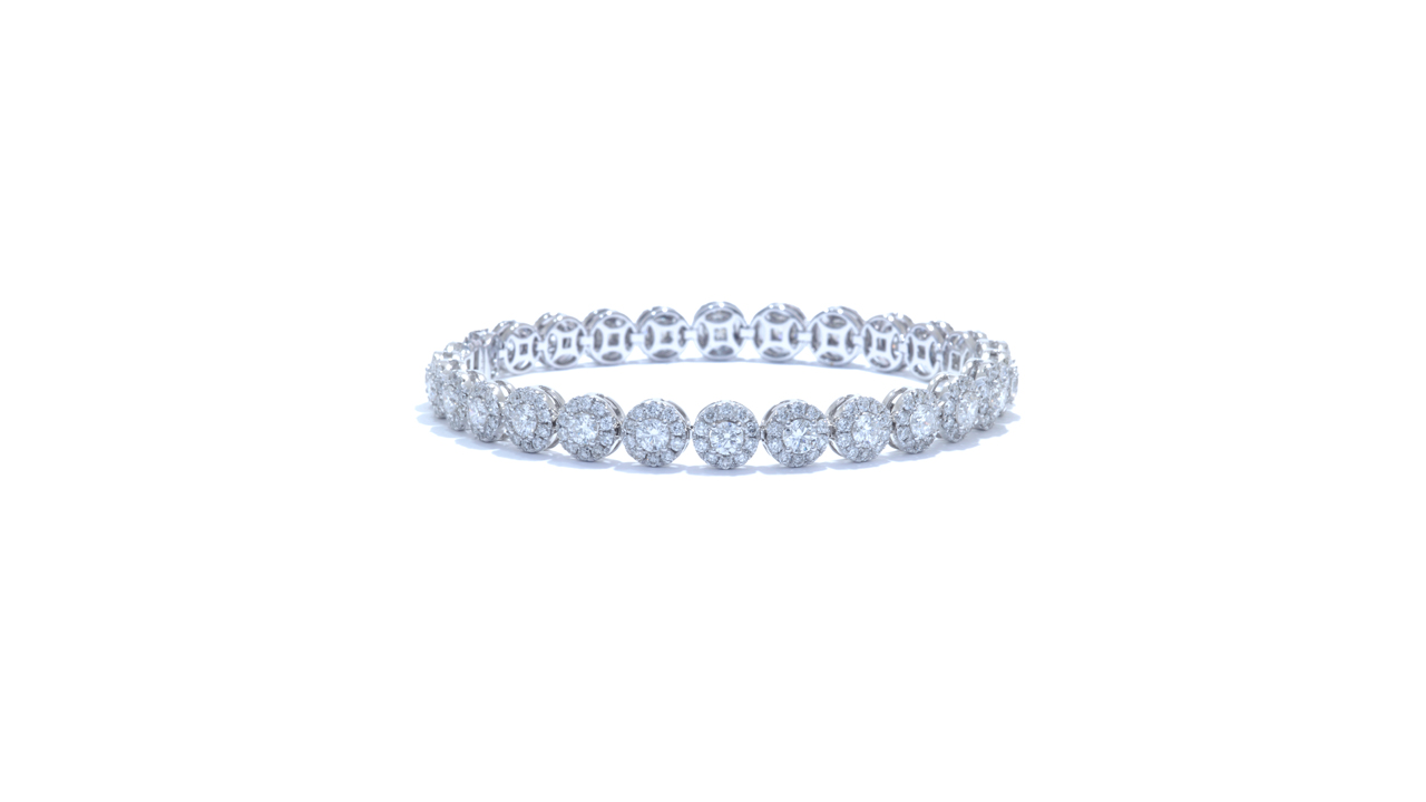 ja9856 - 7 carat Diamond Halo Bracelet at Ascot Diamonds