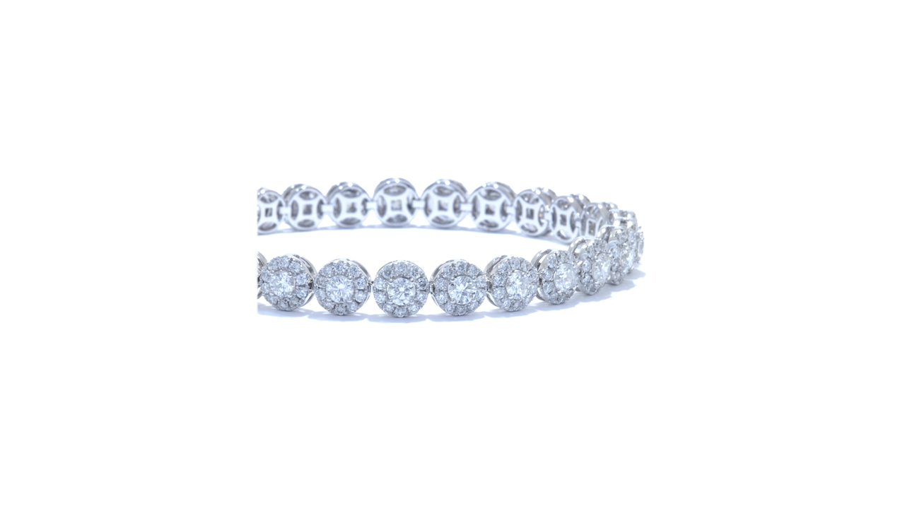 ja9856 - 7 carat Diamond Halo Bracelet at Ascot Diamonds
