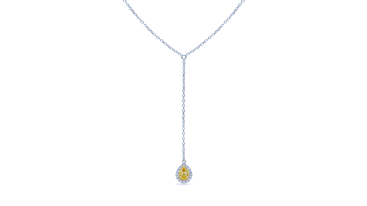 jb1147 - Lariat Teardrop Diamond Necklace at Ascot Diamonds