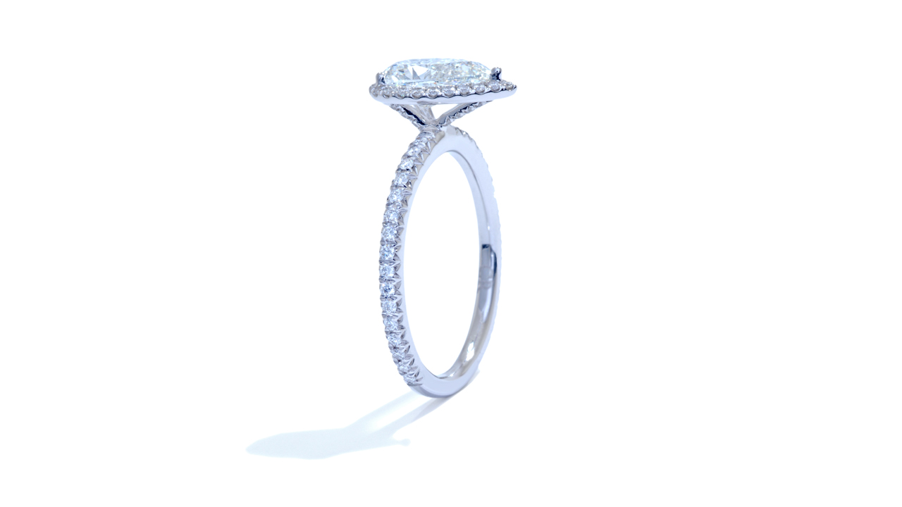 jb1172_d5710 - 1.01ct Pear Shaped Halo Diamond Ring at Ascot Diamonds