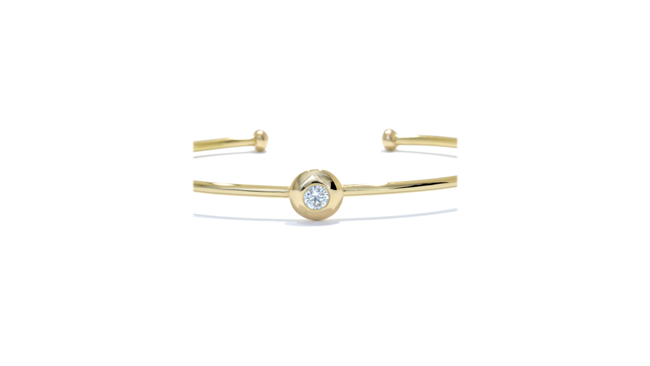 jb2109 - Gold Bangle Diamond Bracelet at Ascot Diamonds