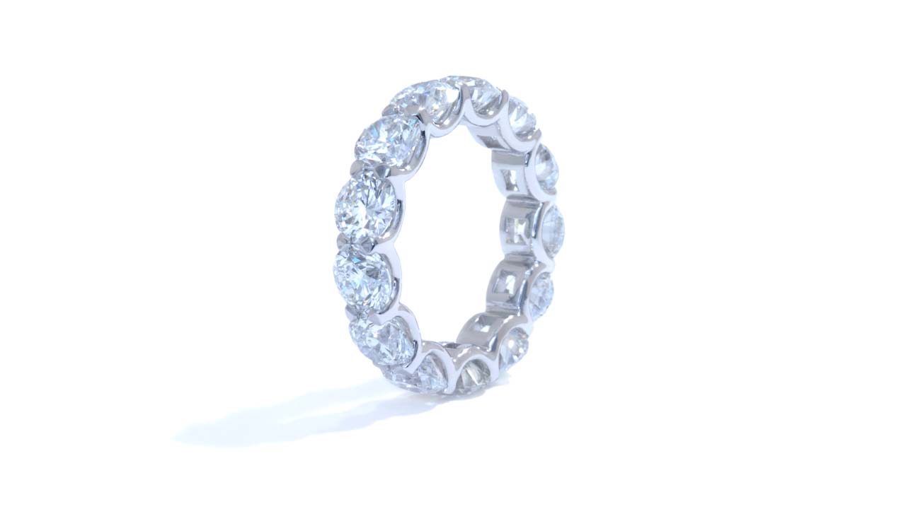 jb2449 - Platinum Diamond Eternity Band | 6.75 carats  at Ascot Diamonds