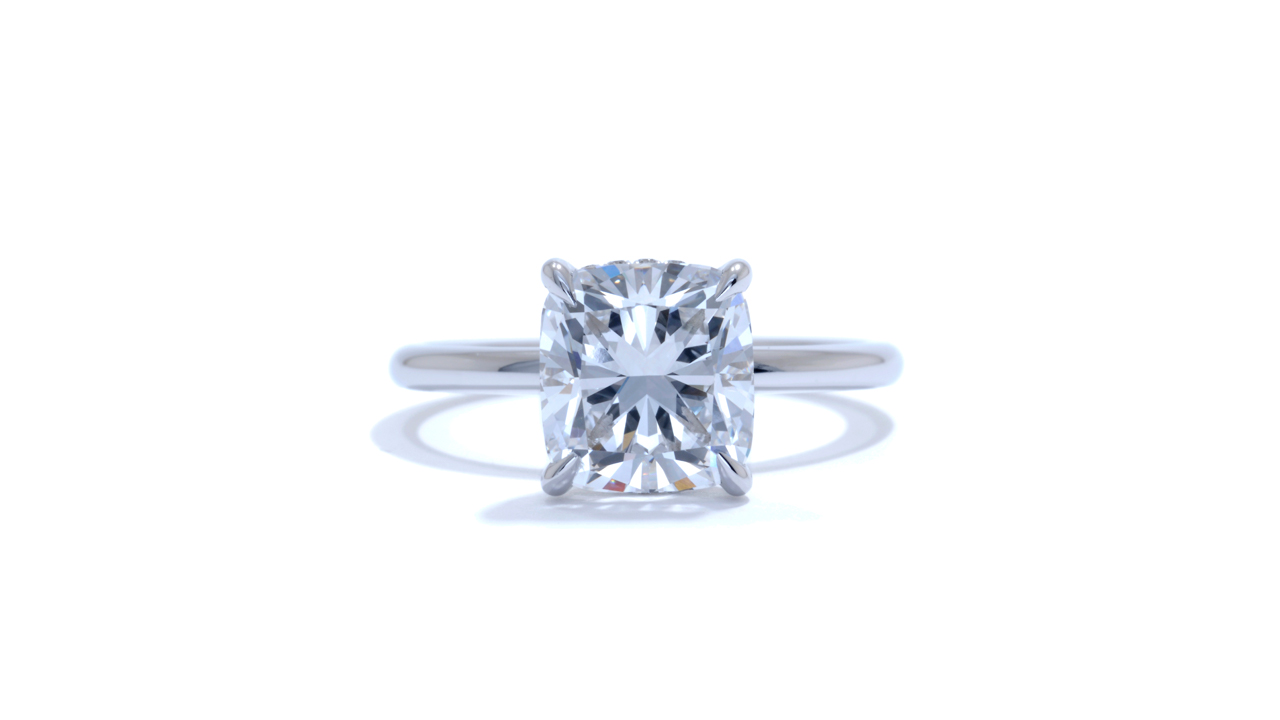 jb3152 - Lab Grown Cushion Diamond Solitaire Ring at Ascot Diamonds