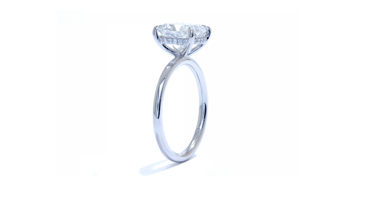 jb3152 - Lab Grown Cushion Diamond Solitaire Ring at Ascot Diamonds