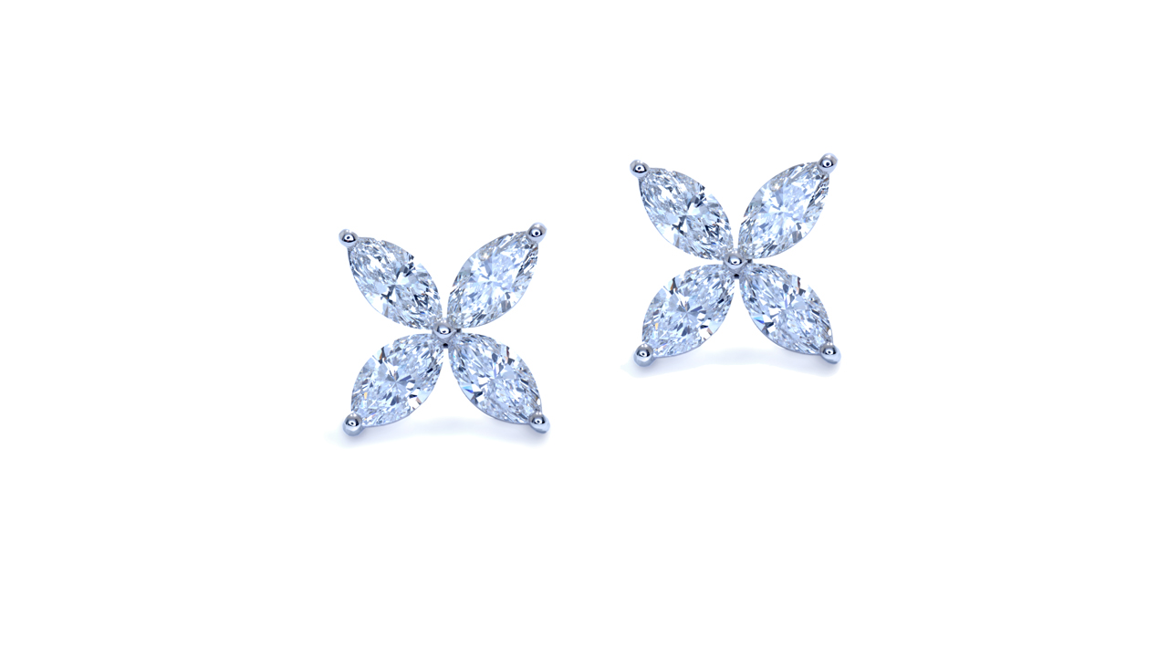 jb3227 - Marquise Custom Diamond Earrings at Ascot Diamonds