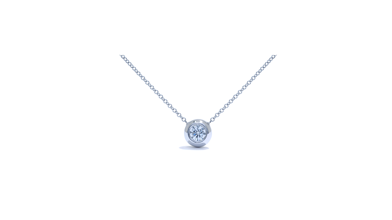 jb3263 - Delicate Bezel Set Diamond Necklace at Ascot Diamonds