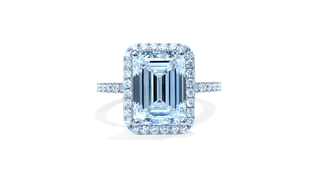 jb3300_lgdp2865 - 6 carat Emerald Cut Halo Engagement Ring at Ascot Diamonds