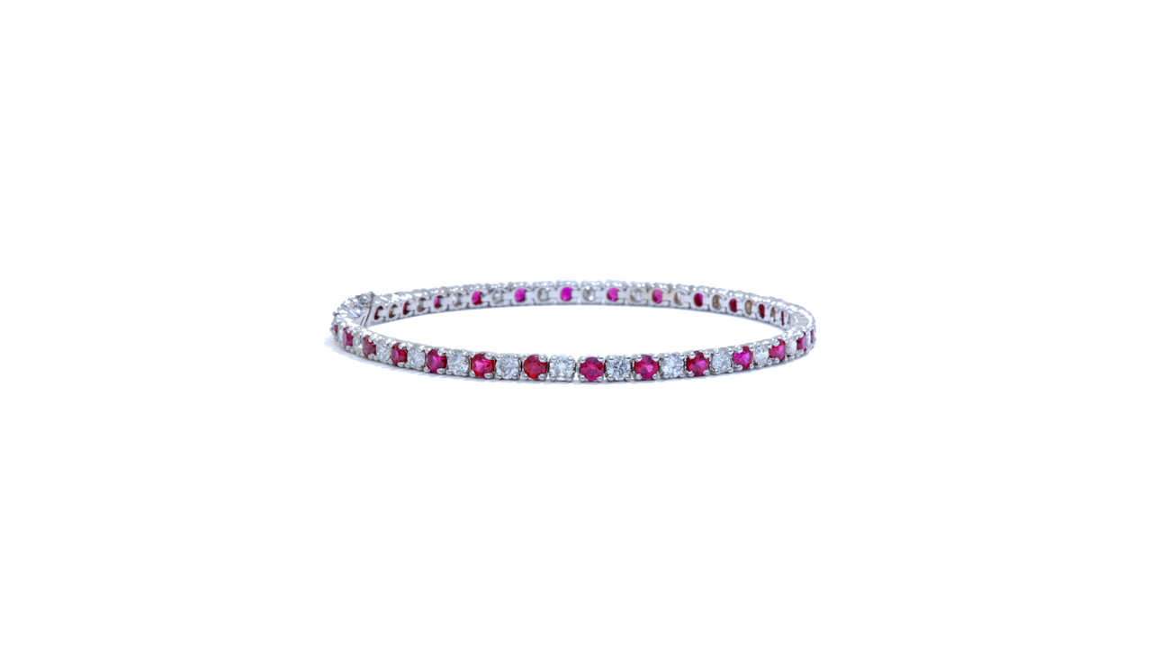 jb3400 - Diamond and Ruby Tennis Bracelet at Ascot Diamonds