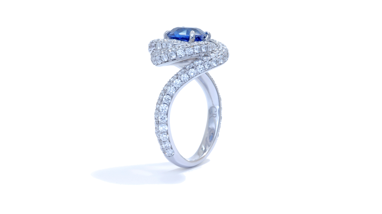 jb3453_bsap7-0rd - Pavé Style Custom Sapphire Ring at Ascot Diamonds