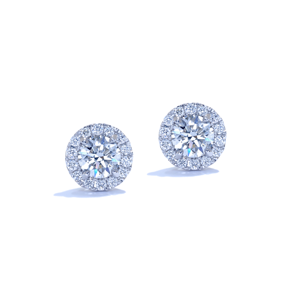 1.20 CT Round Cut Tanzanite & Diamond Halo Stud Earrings 925 Sterling –  atjewels.in