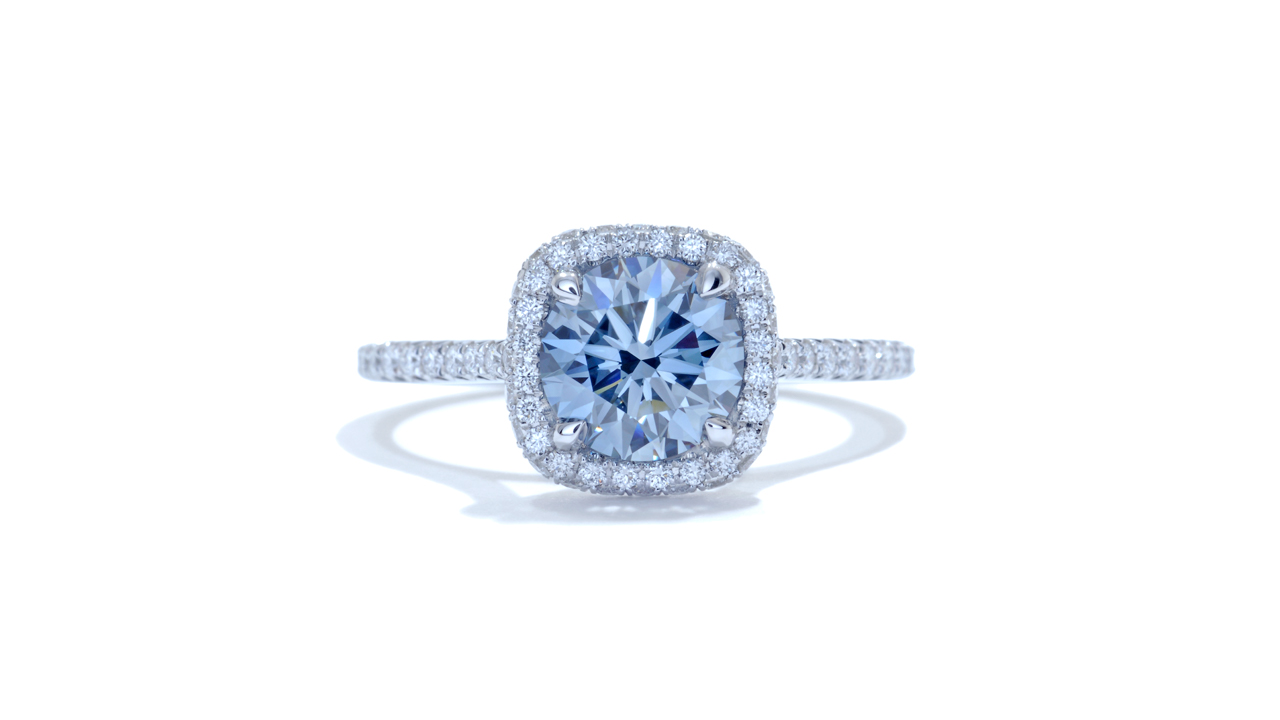 jb3639_lgd1187 - Fancy Blue Diamond Ring - Lab Grown at Ascot Diamonds