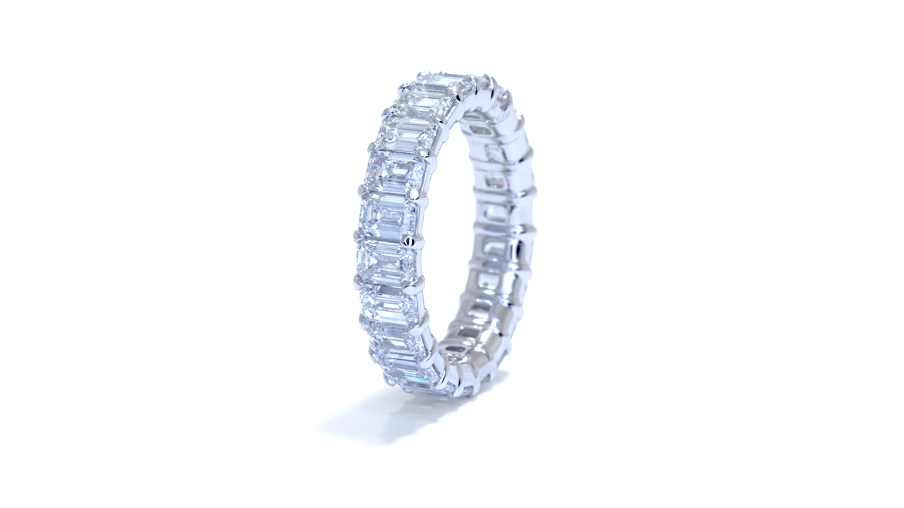 jb3746 - 4.5 ct Emerald Cut Diamond Eternity Ring  at Ascot Diamonds