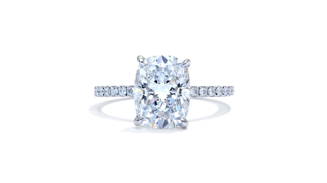 jb3842_lgdp3725 - Solitaire Cushion Engagement Ring 2.9ct at Ascot Diamonds