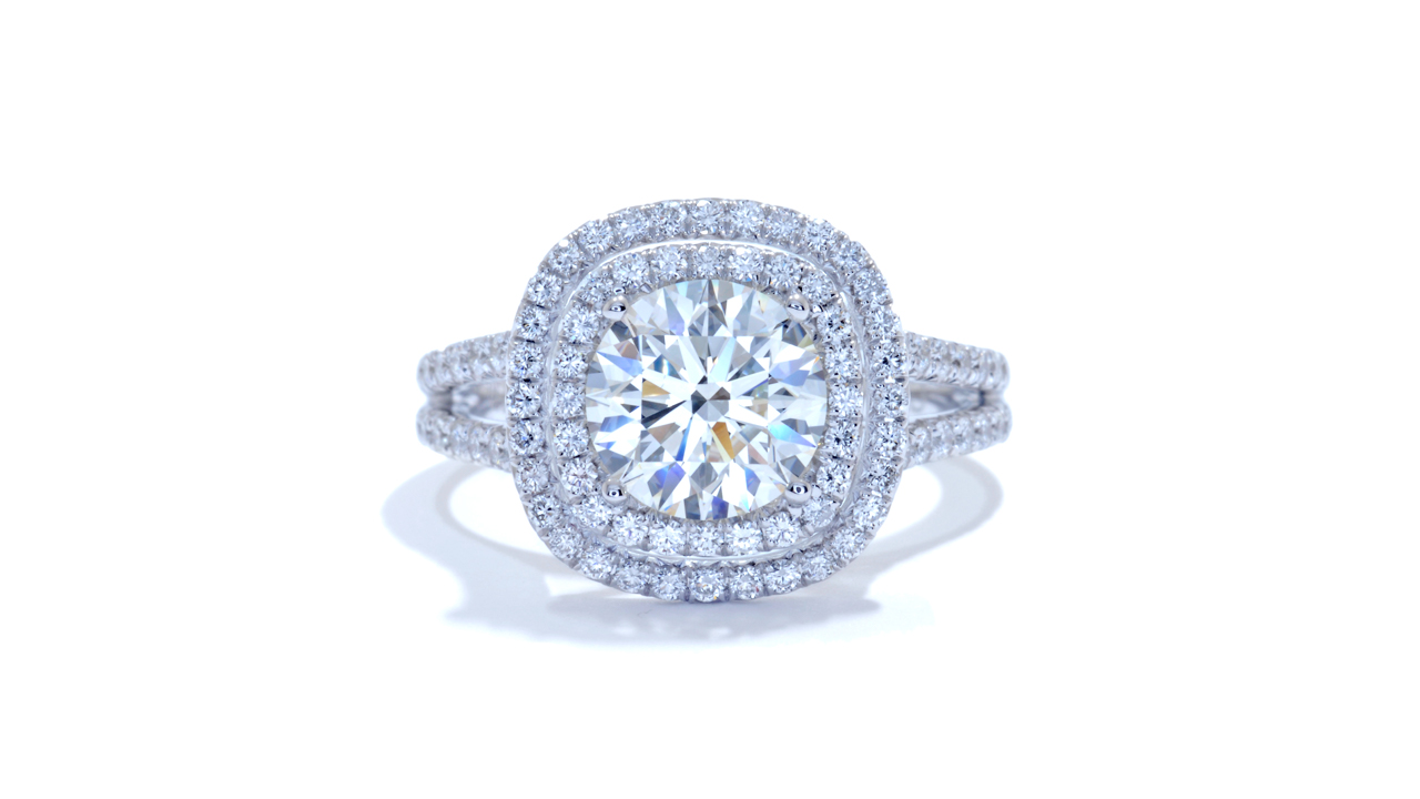 jb3967_lgd1743 - Double Halo Engagement Ring at Ascot Diamonds