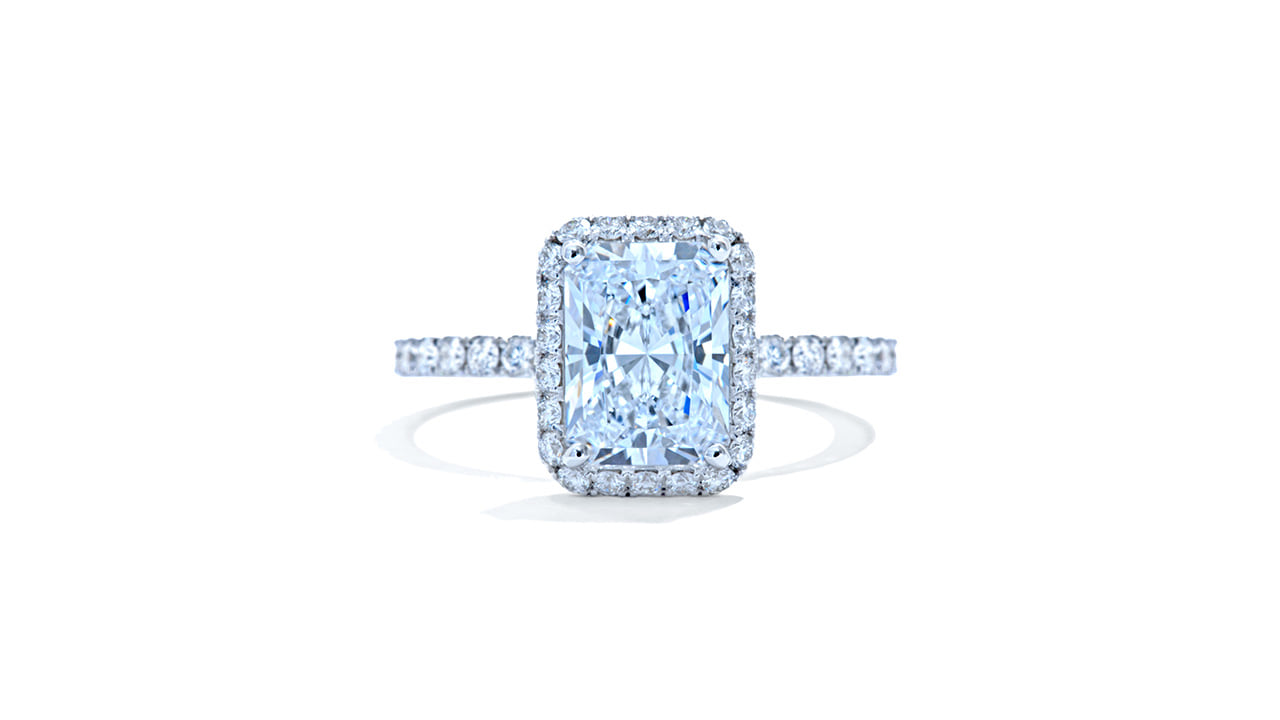 jb4424_lgdp2311 - 1.9ct Radiant Cut Halo Engagement Ring at Ascot Diamonds