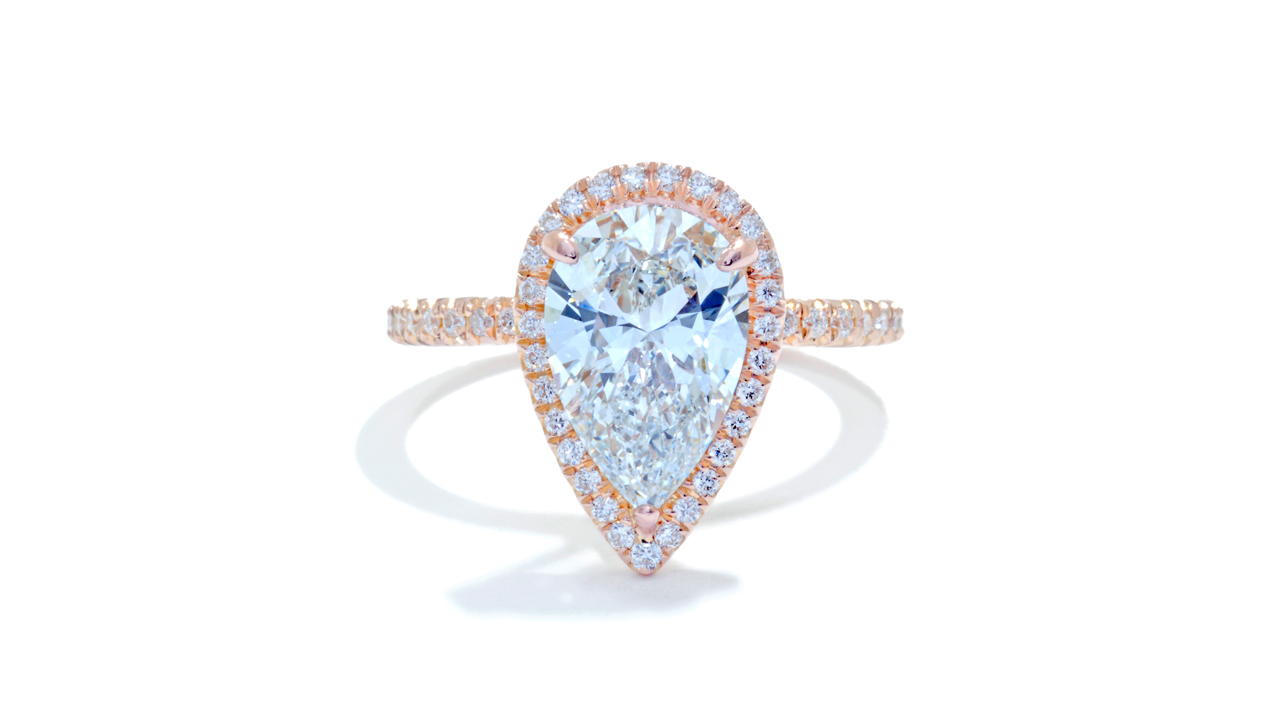 jb4513_d4158 - 2.50ct Pear Halo Engagement Ring at Ascot Diamonds