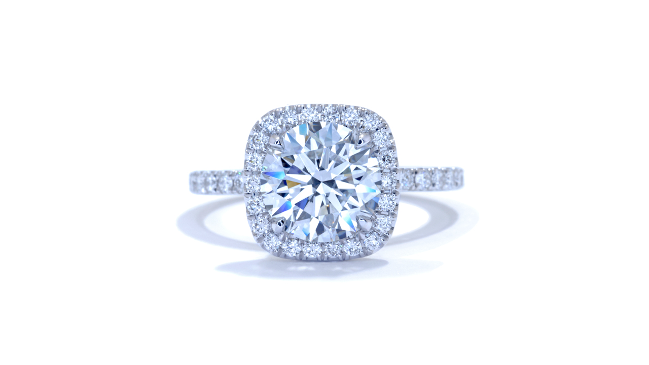 Ct Lab Grown Diamond Halo Ring Ascot Diamonds