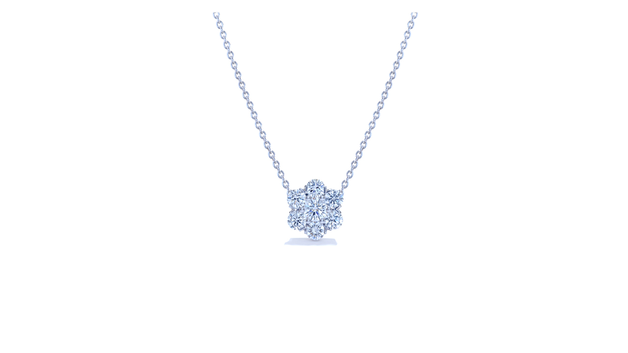 jb5429 - Florettes Diamond Pendant Necklace 0.46ct tw at Ascot Diamonds
