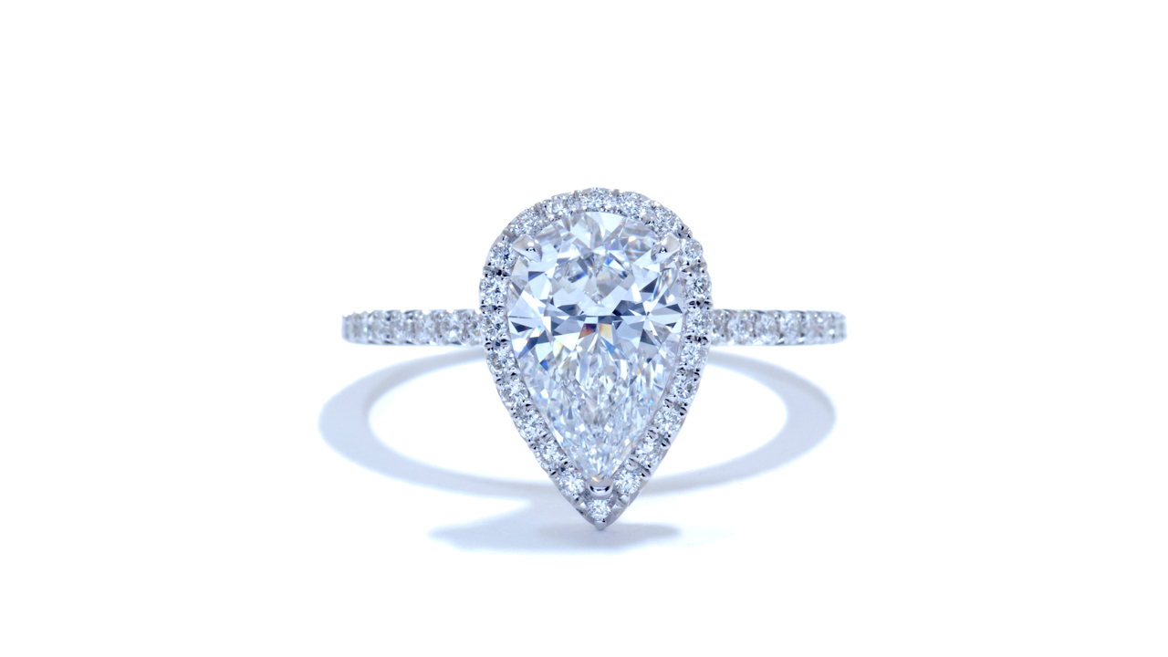 jb5541_d6745 - 2 carat Pear Shape Halo Engagement Ring at Ascot Diamonds