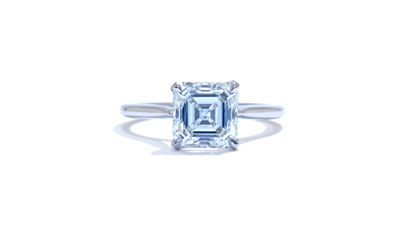 jb5616_lgd1609 - 2.50ct Asscher Solitaire Engagement Ring at Ascot Diamonds