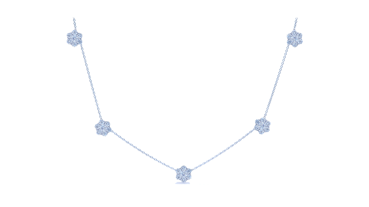 jb5622 - 2 carat Florette Diamond Necklace at Ascot Diamonds