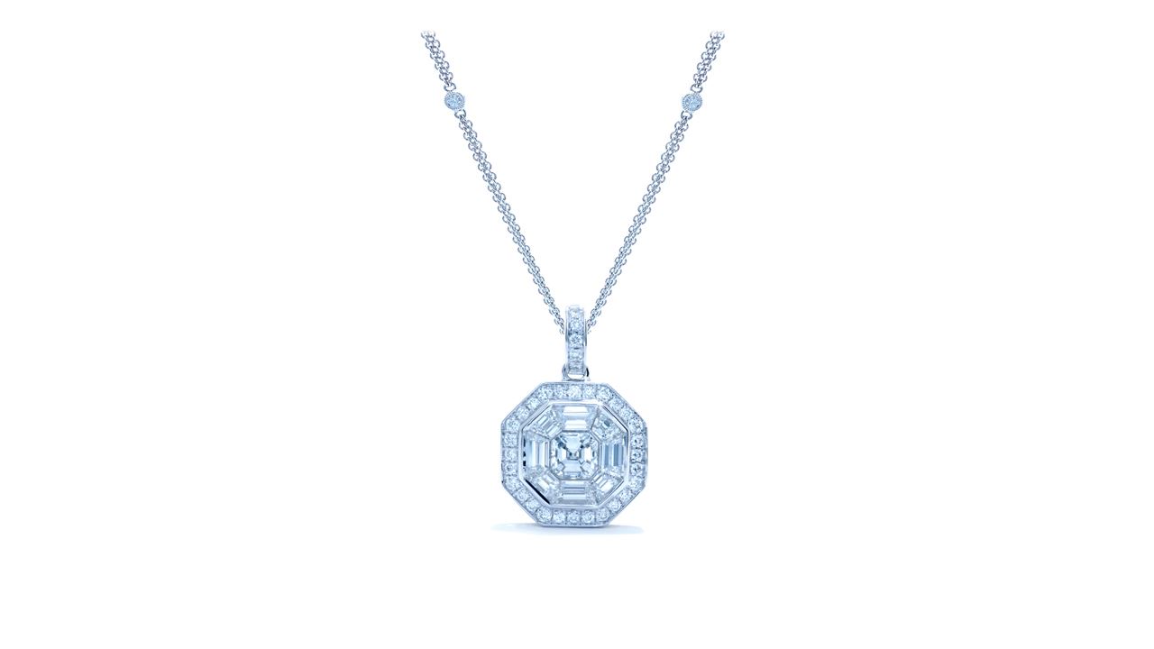 jb5742 - Art-Deco Asscher Diamond Necklace at Ascot Diamonds