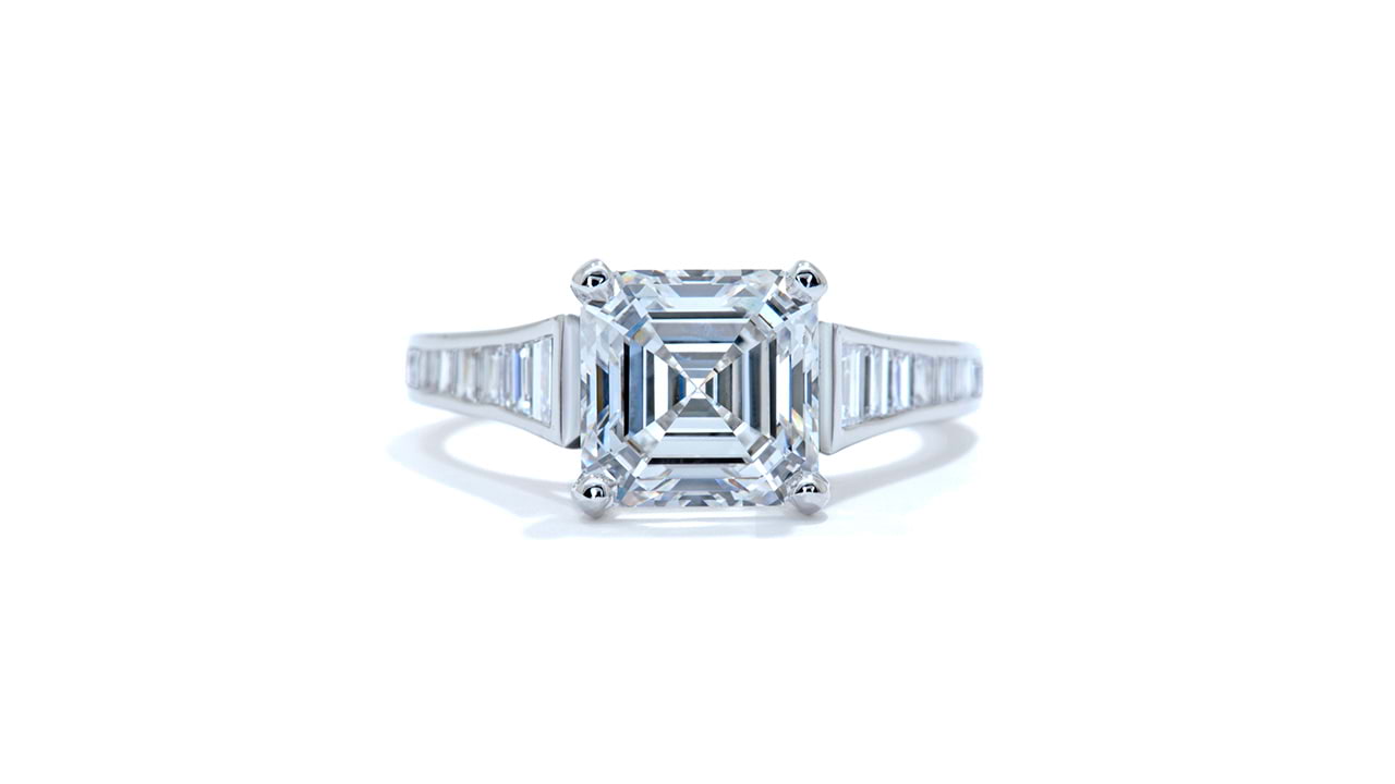 jb5898_lgdp1560 - Asscher Cut Art-Deco Engagement Ring at Ascot Diamonds