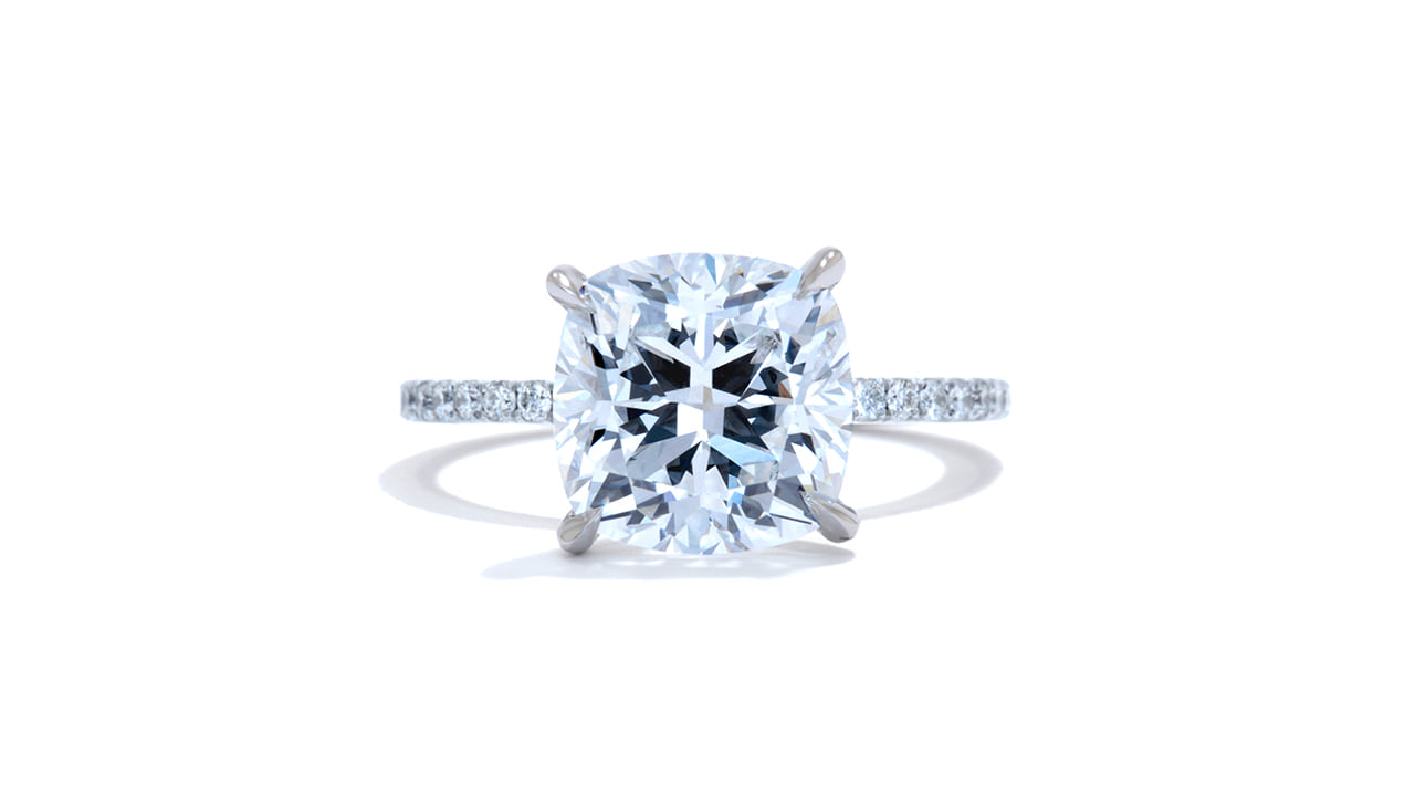 jb5905_lgdp4409 - 3.9ct Cushion Cut Diamond Engagement Ring at Ascot Diamonds