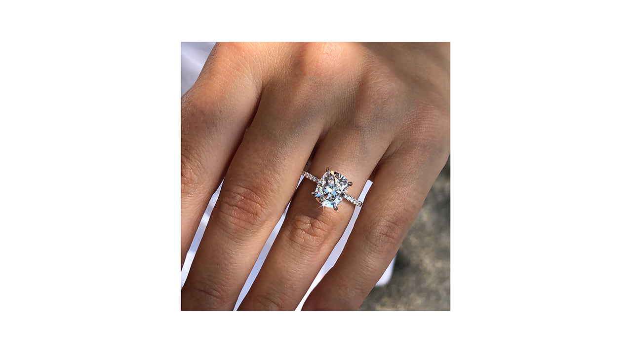 jb5991_lgdp4394 - Brilliant Cushion Cut Engagement Ring 2.7ct at Ascot Diamonds
