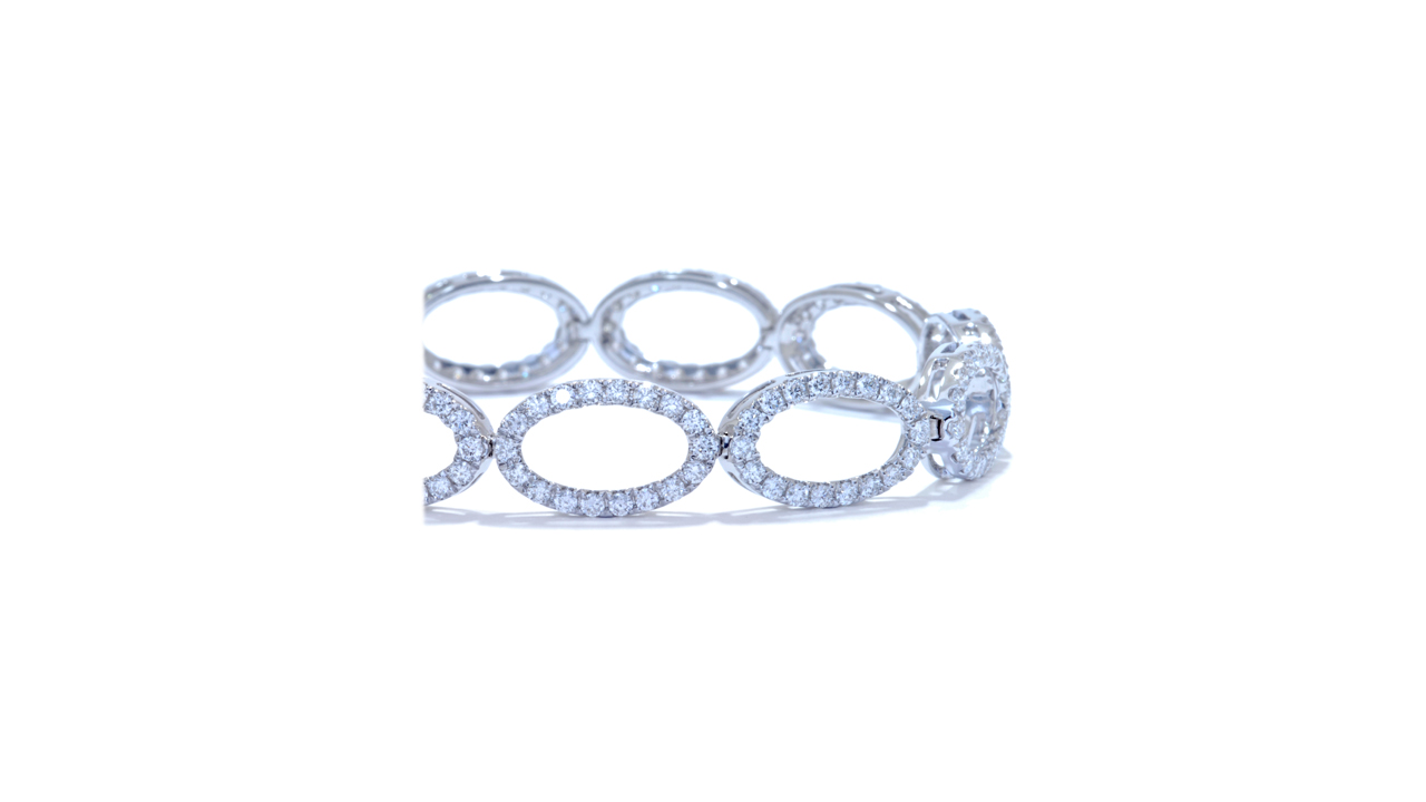 jb6000 - Oval Link Diamond Bracelet at Ascot Diamonds