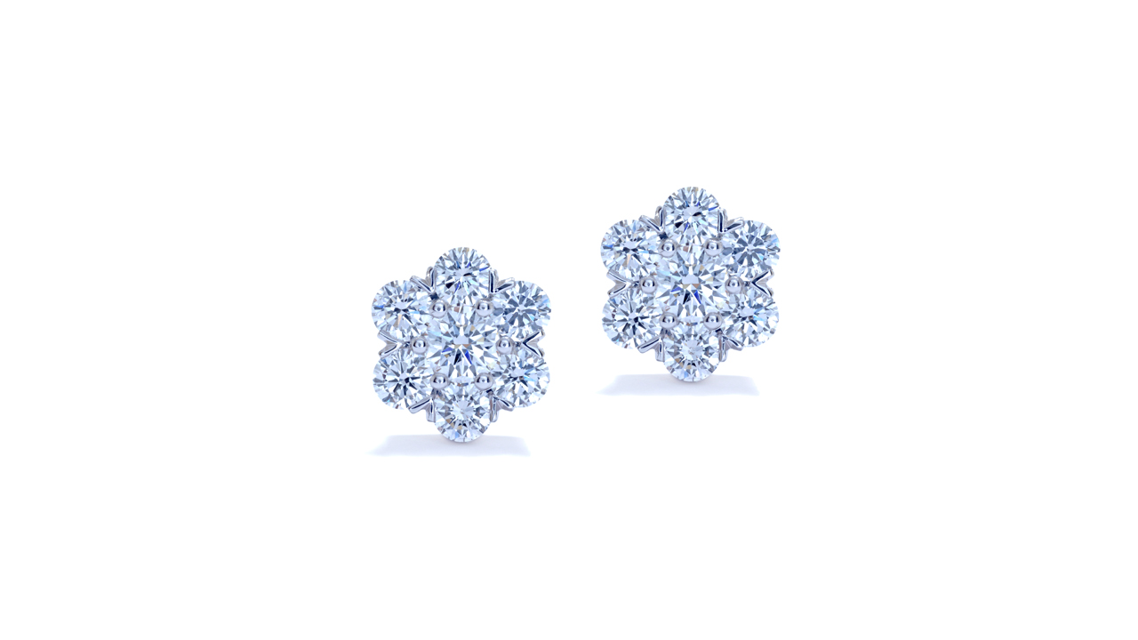 jb6382 - Fleurette Diamond Earrings at Ascot Diamonds