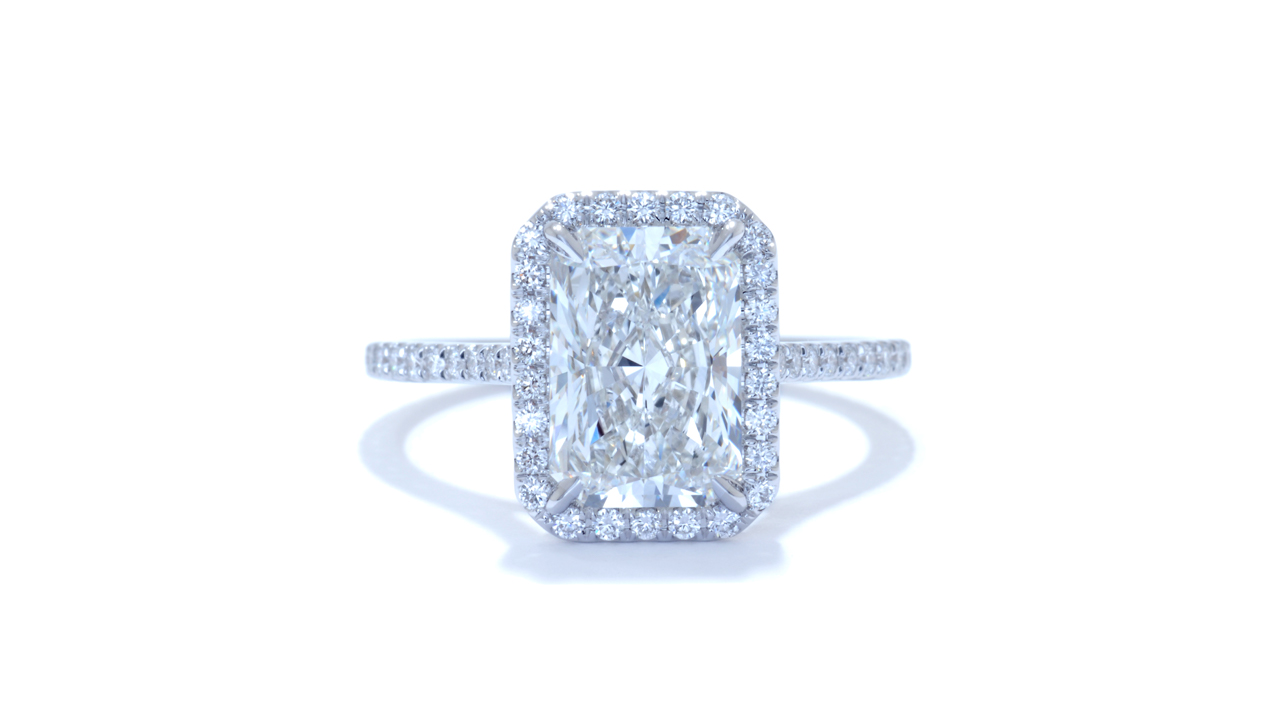 jb6390_lgd1695 - Delicate Halo Radiant Engagement Ring at Ascot Diamonds