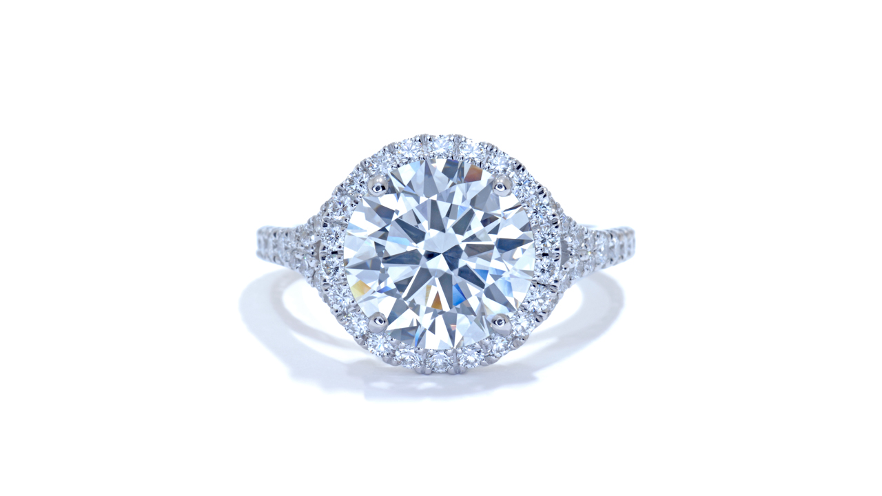 jb6393_lgdp3712 - 2 ct. Round Halo Split Band Engagement Ring at Ascot Diamonds