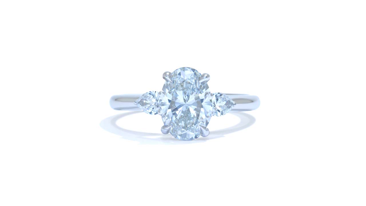 jb6495_lgd1781 - Oval Cut Diamond with Side Stones at Ascot Diamonds