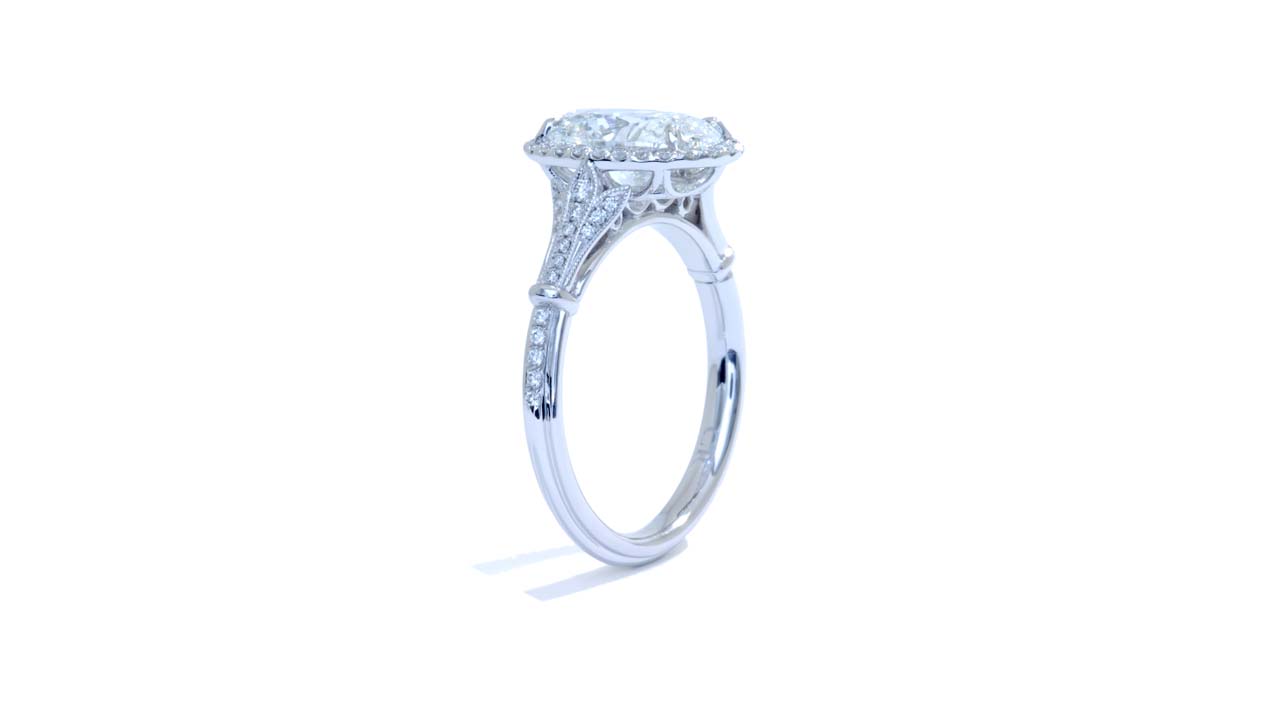 jb6583_lgdp1111 - Vintage Oval Halo Engagement Ring at Ascot Diamonds
