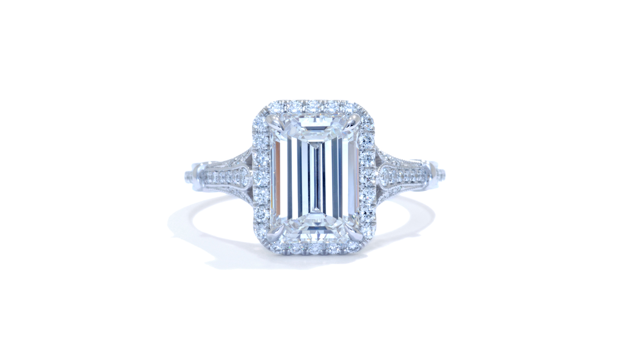 jb6659_lgd2459 - Vintage Classic Diamond Ring | Halo Style at Ascot Diamonds