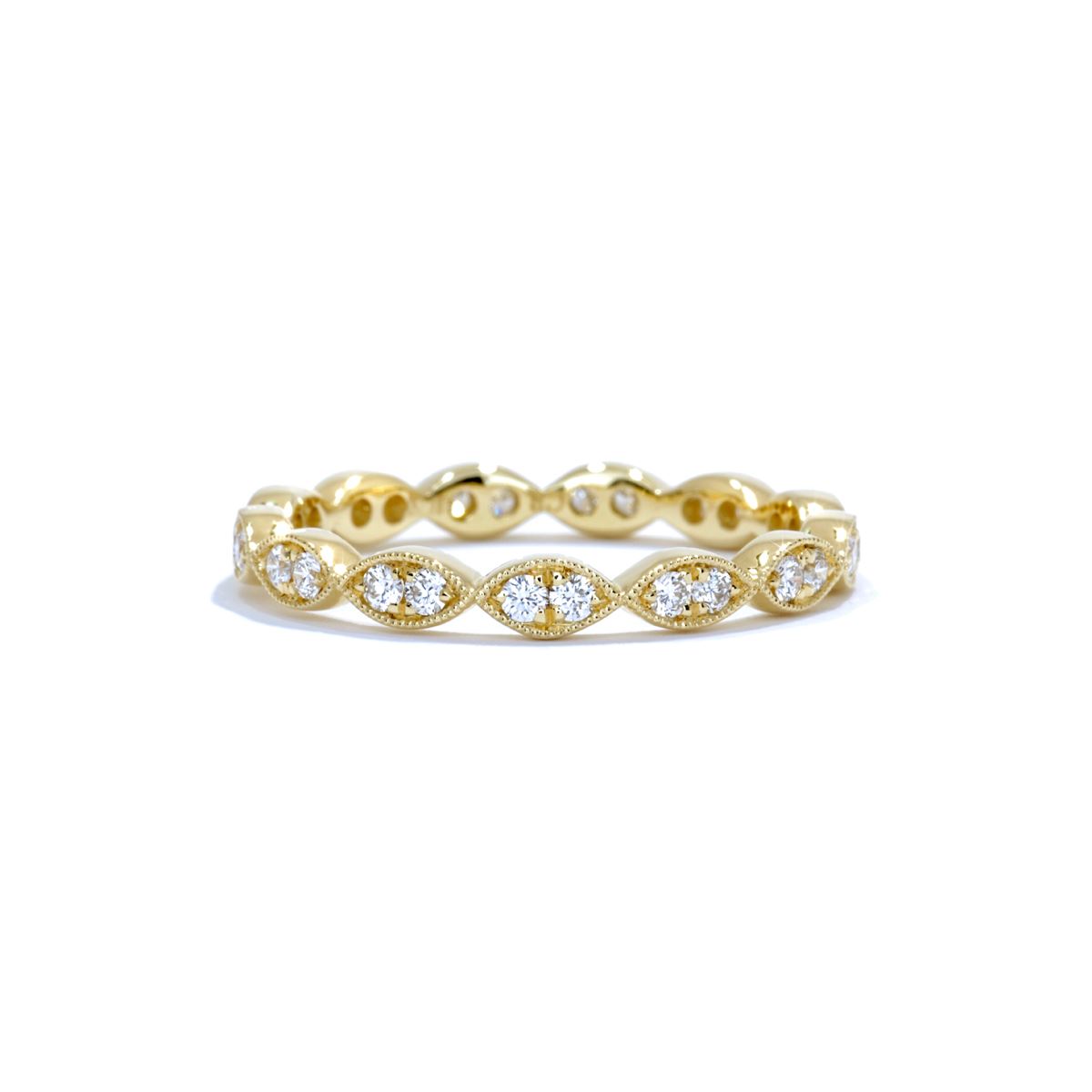 Stacking Yellow Gold Diamond Wedding Ring – Ascot Diamonds