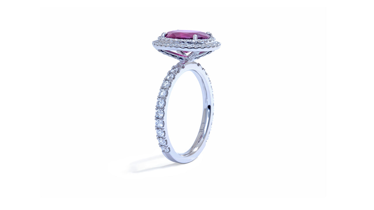 jb6761_ru6886 - 2.7ct Oval Cut Ruby Engagement Ring at Ascot Diamonds
