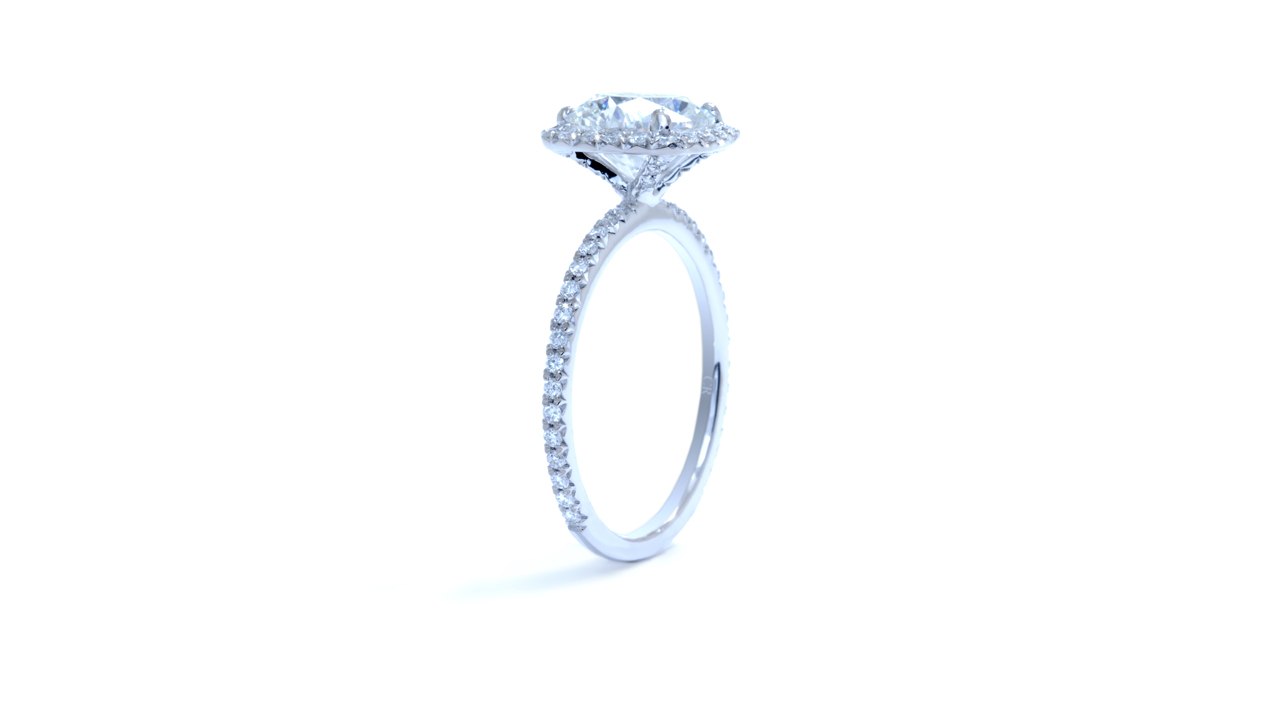 jb6850_lgd1685 - 3.4 Ct. Round Diamond Ring with Cushion Halo at Ascot Diamonds