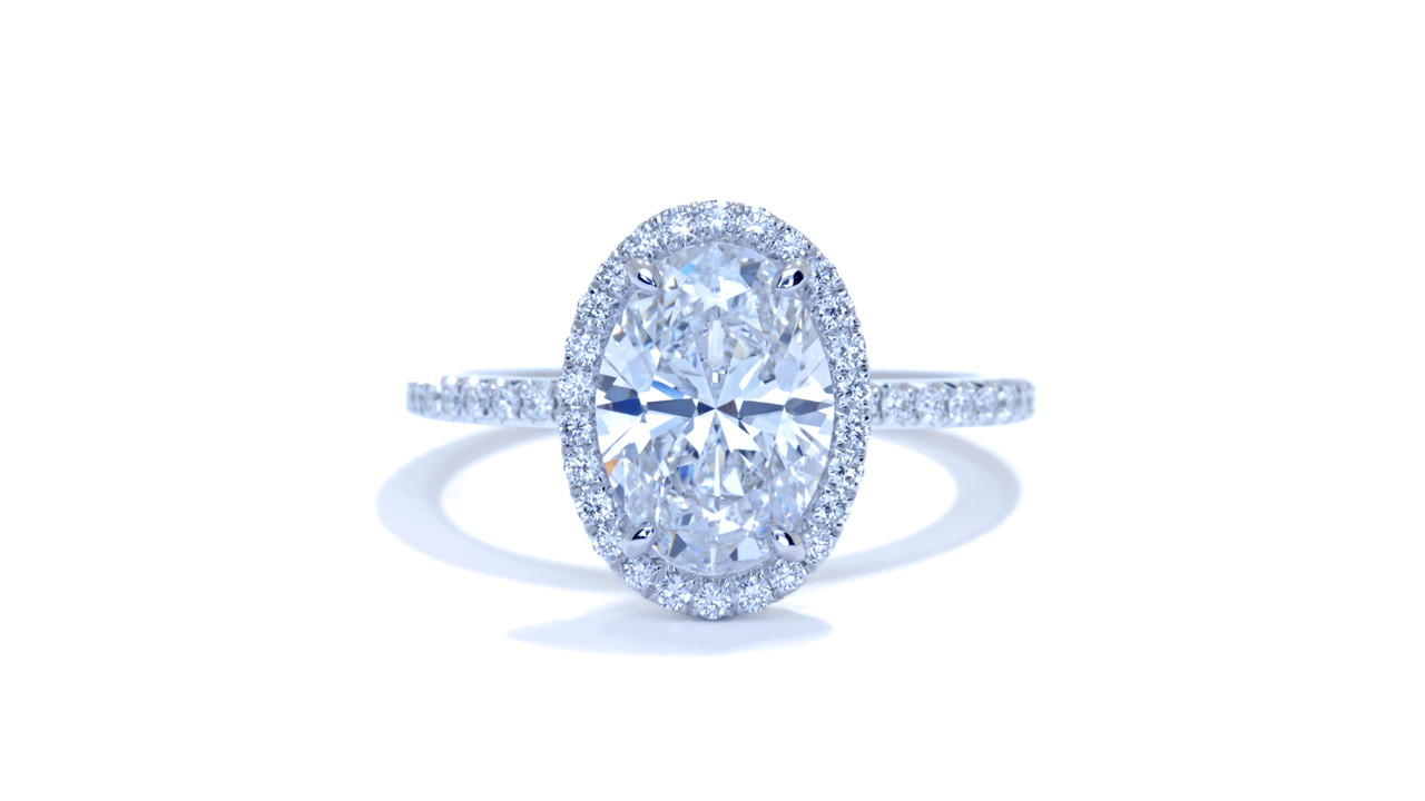 jb7064_lgdp3809 - 3 carat Oval Halo Engagement Ring at Ascot Diamonds