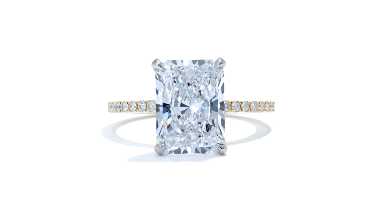 jb7370_lgd2509 - Radiant Cut Yellow Gold Engagement Ring at Ascot Diamonds