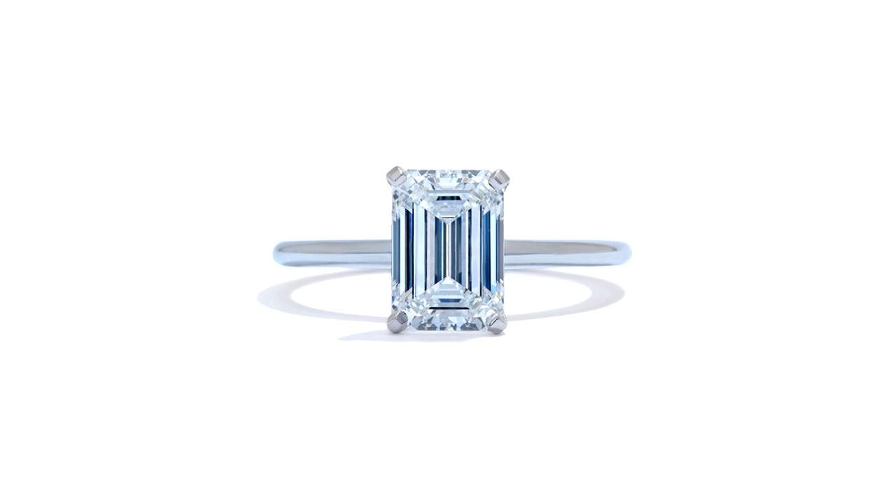 jb7607_lgd2746 - 1.9 ct Emerald Cut Diamond Engagement Ring at Ascot Diamonds